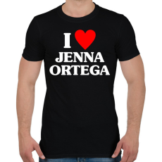 PRINTFASHION I LOVE JENNA ORTEGA - Férfi póló - Fekete