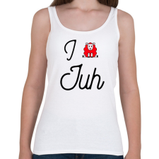 PRINTFASHION I love juh - Női atléta - Fehér női trikó