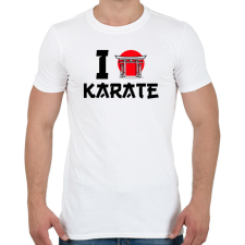 PRINTFASHION I love Karate - Férfi póló - Fehér férfi póló