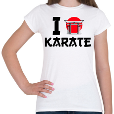 PRINTFASHION I love Karate - Női póló - Fehér