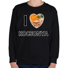 PRINTFASHION I love kocsonya - Gyerek pulóver - Fekete gyerek pulóver, kardigán