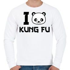 PRINTFASHION I love Kung Fu 2 - Férfi pulóver - Fehér