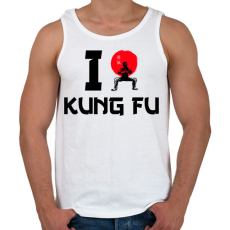 PRINTFASHION I love Kung Fu - Férfi atléta - Fehér