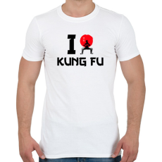 PRINTFASHION I love Kung Fu - Férfi póló - Fehér