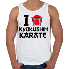 PRINTFASHION I love Kyokushin Karate - Férfi atléta - Fehér