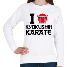 PRINTFASHION I love Kyokushin Karate - Női pulóver - Fehér