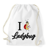 PRINTFASHION I love Ladybug - Sportzsák, Tornazsák - Fehér