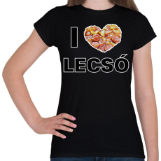 PRINTFASHION I love lecsó - Női póló - Fekete