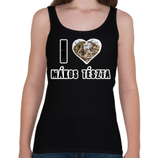 PRINTFASHION I Love Mákos Tészta - Női atléta - Fekete