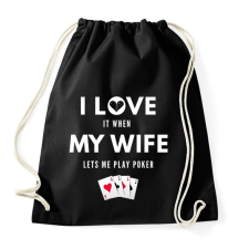 PRINTFASHION I LOVE ME WIFE - Sportzsák, Tornazsák - Fekete tornazsák