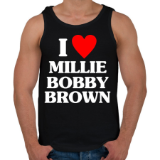 PRINTFASHION I LOVE MILLIE BOBBY BROWN - Férfi atléta - Fekete atléta, trikó