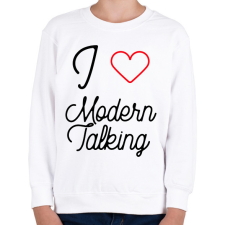 PRINTFASHION I love Modern Talking - Gyerek pulóver - Fehér gyerek pulóver, kardigán