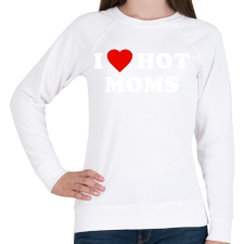 PRINTFASHION I love Mom - Női pulóver - Fehér női pulóver, kardigán