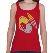 PRINTFASHION I Love Music - Női atléta - Cseresznyepiros női trikó