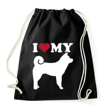 PRINTFASHION I Love My Akita - Sportzsák, Tornazsák - Fekete tornazsák