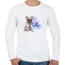PRINTFASHION I love my bulldog - Férfi hosszú ujjú póló - Fehér férfi póló
