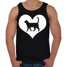 PRINTFASHION I love my cat - Férfi atléta - Fekete