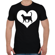 PRINTFASHION I love my cat - Férfi póló - Fekete férfi póló