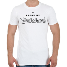 PRINTFASHION I love my dachshund - Férfi póló - Fehér