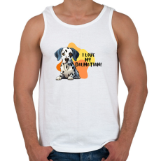 PRINTFASHION I love my dalmatian - Férfi atléta - Fehér