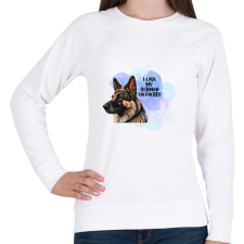 PRINTFASHION I love my german shepherd - Női pulóver - Fehér női pulóver, kardigán