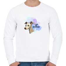 PRINTFASHION I love my greyhound - Férfi pulóver - Fehér férfi pulóver, kardigán