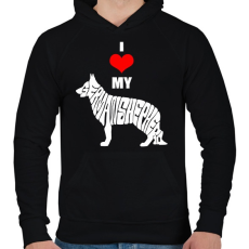 PRINTFASHION I love my GS - Férfi kapucnis pulóver - Fekete