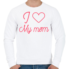 PRINTFASHION I love my mom - Férfi pulóver - Fehér