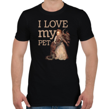 PRINTFASHION I love my pet  - Férfi póló - Fekete férfi póló