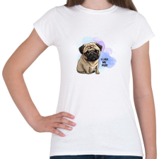 PRINTFASHION I love my pug - Női póló - Fehér női póló