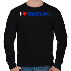PRINTFASHION I love my Suzuki - Férfi pulóver - Fekete