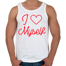 PRINTFASHION I love myself 3 - Férfi atléta - Fehér atléta, trikó