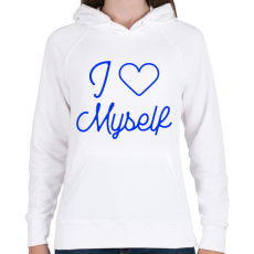 PRINTFASHION I love myself - Női kapucnis pulóver - Fehér