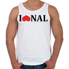 PRINTFASHION I love @nal - black - Férfi atléta - Fehér atléta, trikó