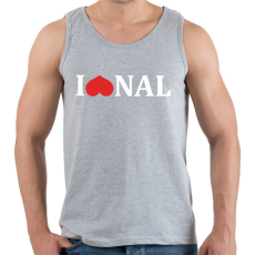 PRINTFASHION I love @nal - white - Férfi atléta - Sport szürke