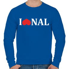PRINTFASHION I love @nal - white - Férfi pulóver - Királykék