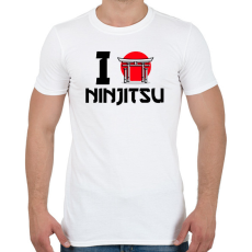 PRINTFASHION I love Ninjitsu - Férfi póló - Fehér
