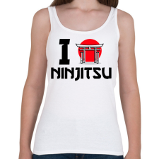 PRINTFASHION I love Ninjitsu - Női atléta - Fehér női trikó