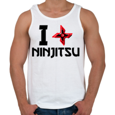 PRINTFASHION I love Ninjutsu - Férfi atléta - Fehér