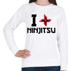 PRINTFASHION I love Ninjutsu - Női pulóver - Fehér