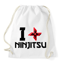 PRINTFASHION I love Ninjutsu - Sportzsák, Tornazsák - Fehér tornazsák