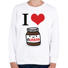 PRINTFASHION I love nutella - Gyerek pulóver - Fehér gyerek pulóver, kardigán