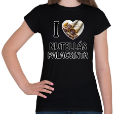 PRINTFASHION I love Nutellás palacsinta - Női póló - Fekete női póló