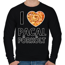 PRINTFASHION I love Pacal pörkölt - Férfi pulóver - Fekete férfi pulóver, kardigán