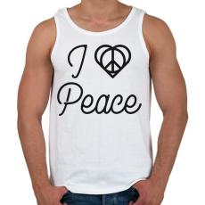 PRINTFASHION I love peace - Férfi atléta - Fehér