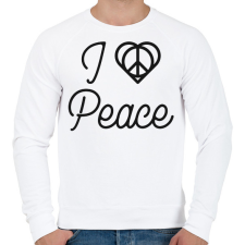 PRINTFASHION I love peace - Férfi pulóver - Fehér férfi pulóver, kardigán