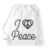 PRINTFASHION I love peace - Sportzsák, Tornazsák - Fehér