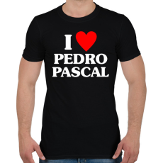 PRINTFASHION I Love Pedro Pascal - Férfi póló - Fekete