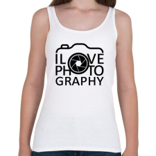 PRINTFASHION I love photography - Női atléta - Fehér női trikó