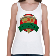 PRINTFASHION I love Pizza - Női atléta - Fehér női trikó